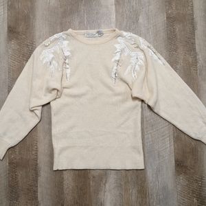 Laura Gayle Vintage Inspired Lambs Wool Angora Rabbit fur Blend Sweater